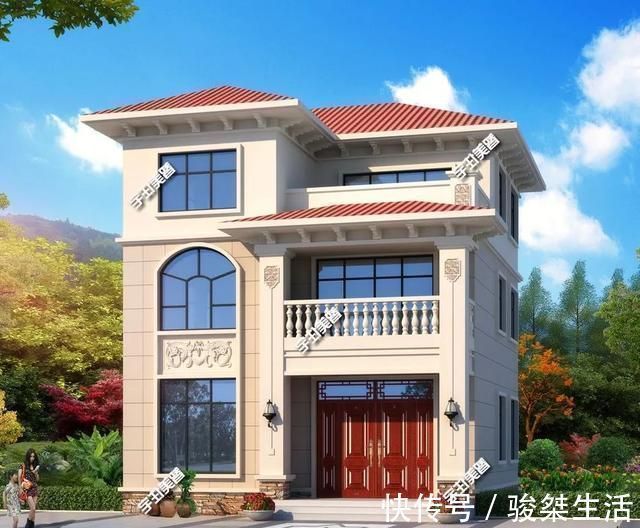真石漆|小户型简欧别墅,占地面积一百以内,预算28万就能建