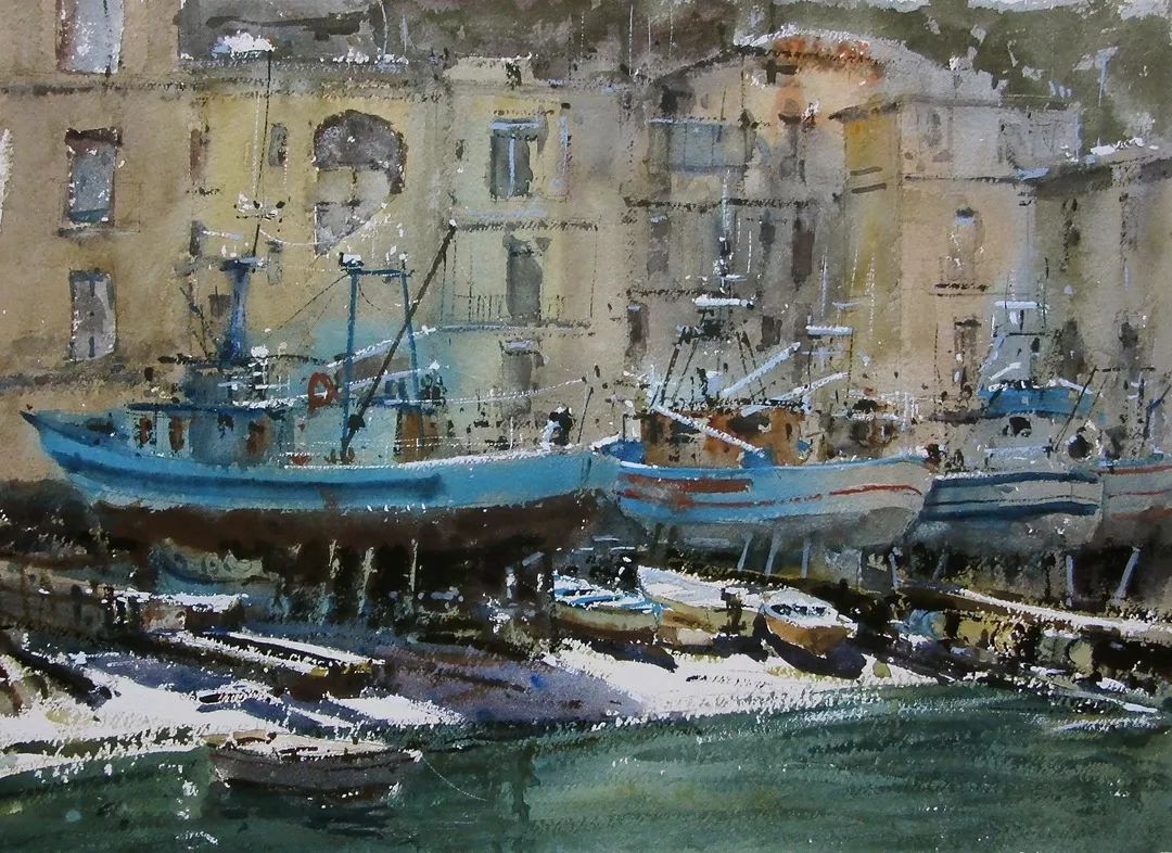 水彩画!印象主义水彩画:杰拉德·格林用光的氛围来赋予作品活力和生机