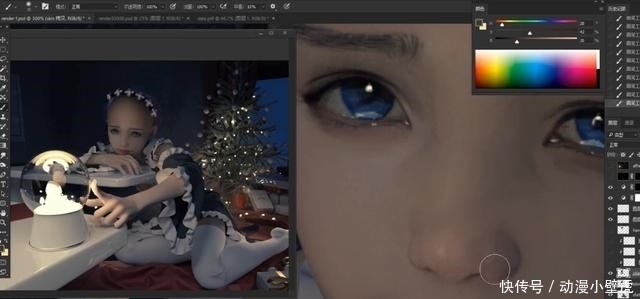大佬|国人大佬做的雷姆贺图,放大10倍看,血管都清晰可见