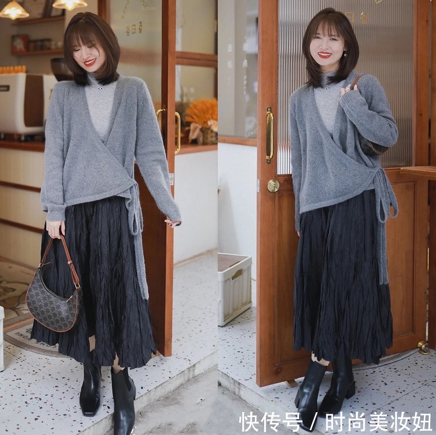 小黑裙|冬天“下装”不用买太多,教你一条小黑裙搭遍所有,气质又洋气