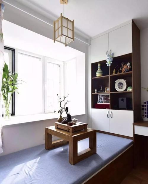 卧室|原木风单身小公寓,日式格栅门通透舒适,独立厨房卧室令人羡慕!