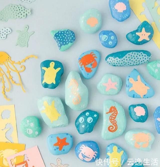 彩纸!捡些石头回家,再也不为手工课作业愁附5个DIY石头彩绘教程