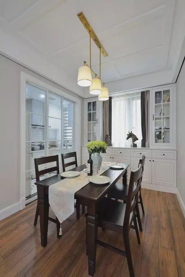 实用|朋友家的118㎡美式三居室,户型玄关和大电视柜太好看实用啦