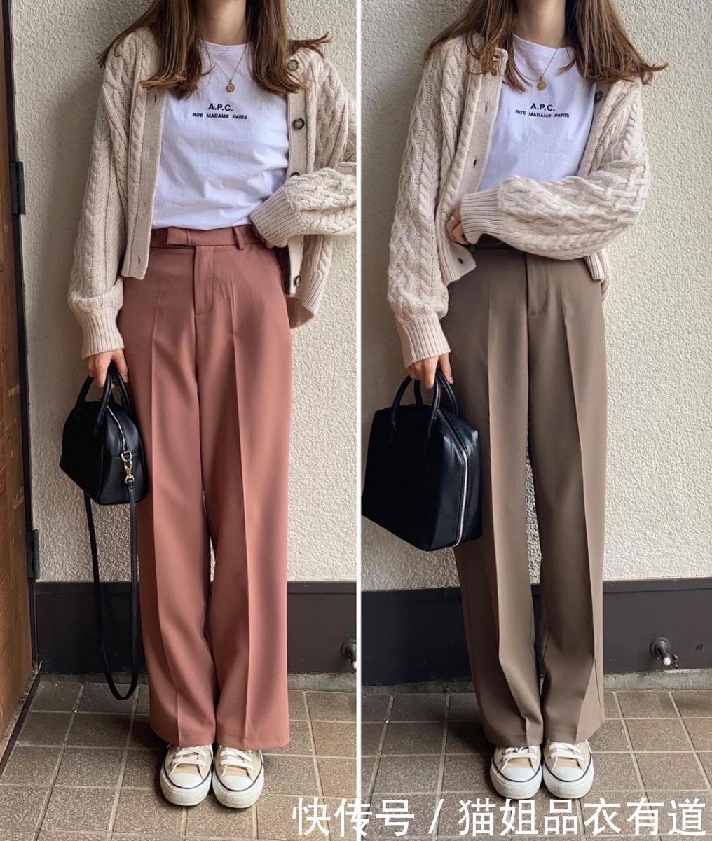 五一出行,要穿得舒适、大方一些,“裤装配平底鞋”就足够你美了