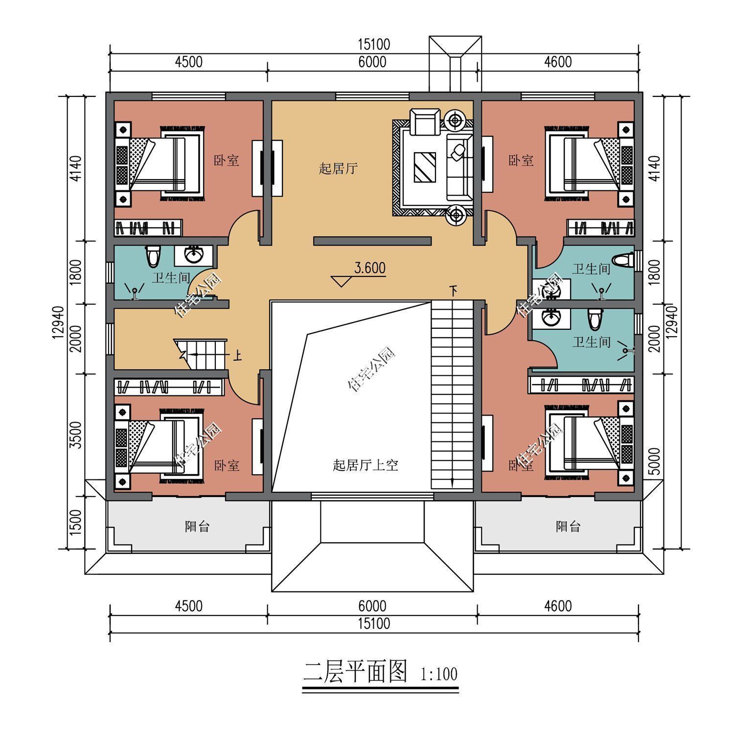 建筑|15×12米二层小别墅，造型美观布局实用，自家盖房选这套准没错