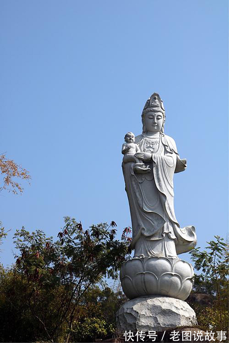 太平岩寺@太平岩寺石雕送子观音神像