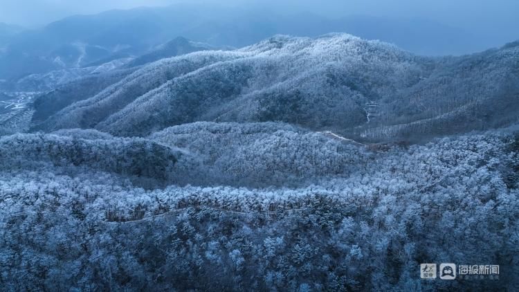 雾凇|济南又现雾凇景观，九如山宛如冰雪水墨画