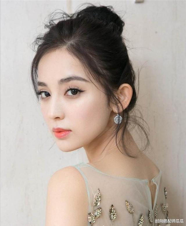 唐嫣|你适合披头发还是扎头发,主要看这3个部位,发际线很关键