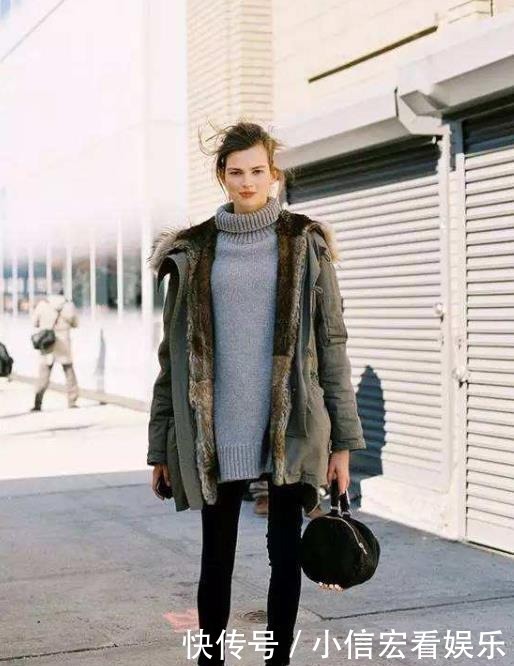 毛衣|最近火了一种“保暖穿法”,叫“毛衣+高腰裤”,显高显瘦又时髦