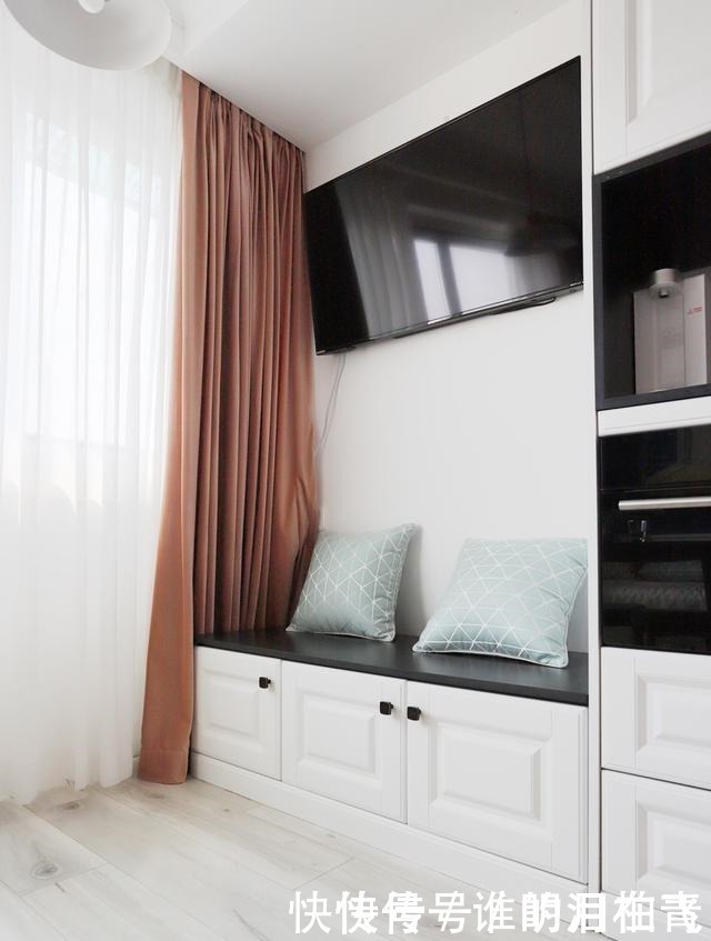 墙面|看腻了北欧风,43㎡一居室靠超美配色做到了优雅高级!