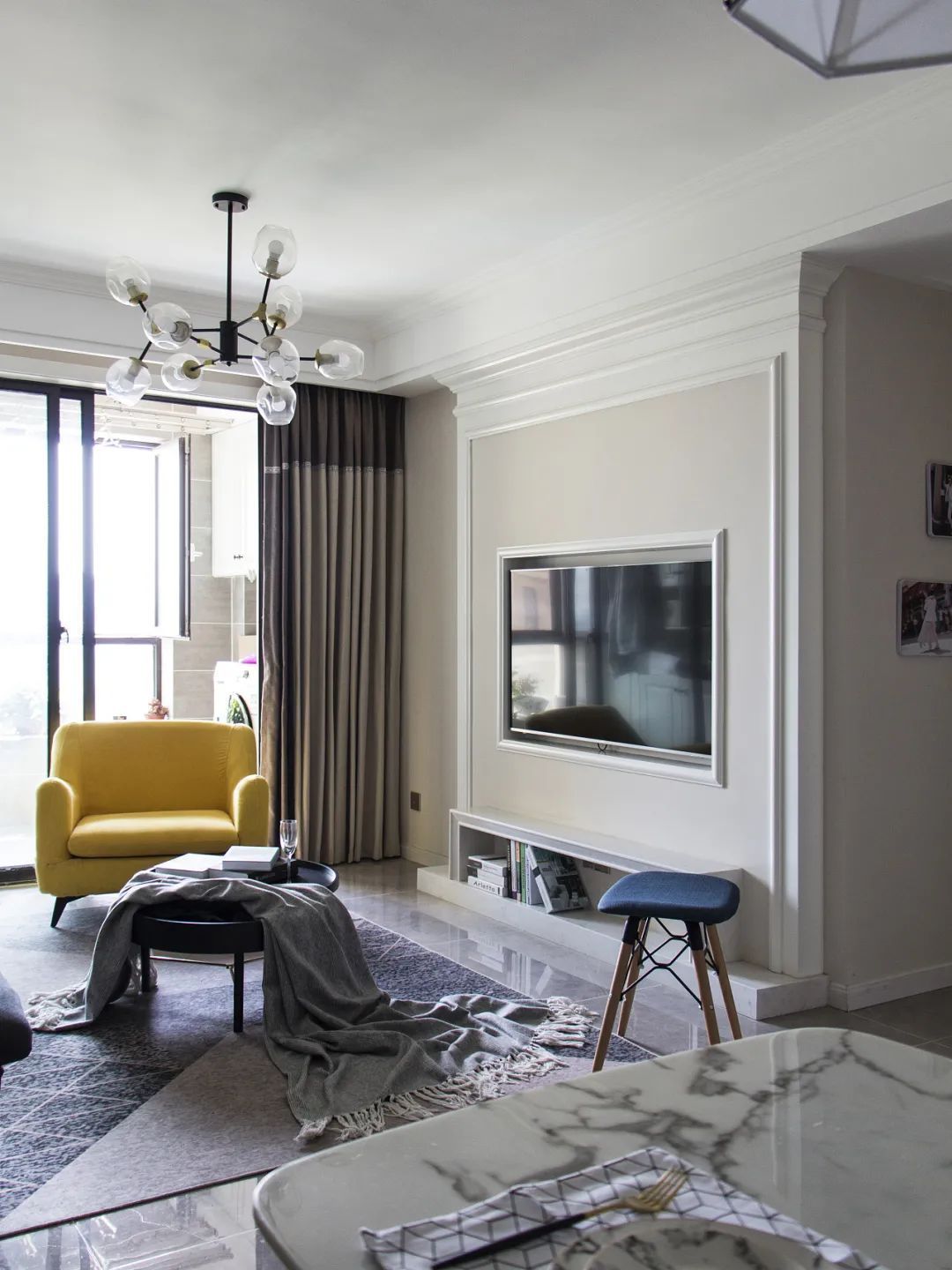 优雅|98㎡简约美式+北欧,成熟优雅的空间,布置舒适温情的家具