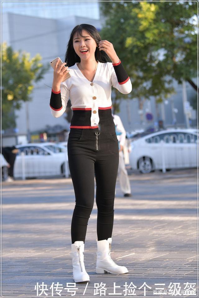 靴子|轻薄撞色针织衫,满满少女感,青春有活力