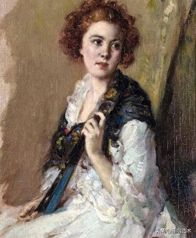 艺术家|艺术家弗尔南·图森特古典油画中的女人，精致高雅，飘逸风流