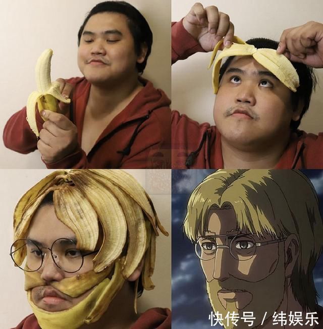 番茄酱|泰国小哥低成本cos,教你用一袋番茄酱cos艾伦,泡泡糖变战锤巨人