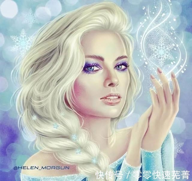 迪士尼公主|迪士尼公主网上各种画风的艾莎,2D画风比原版更美!