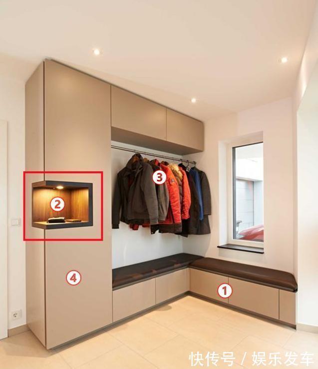 定制|我考虑清楚了，玄关柜靠墙定制L型，储物量大，功能一体化也不挤