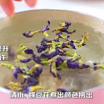 蝶豆花|梦幻蓝之椰香奶冻西米露，在家也能做