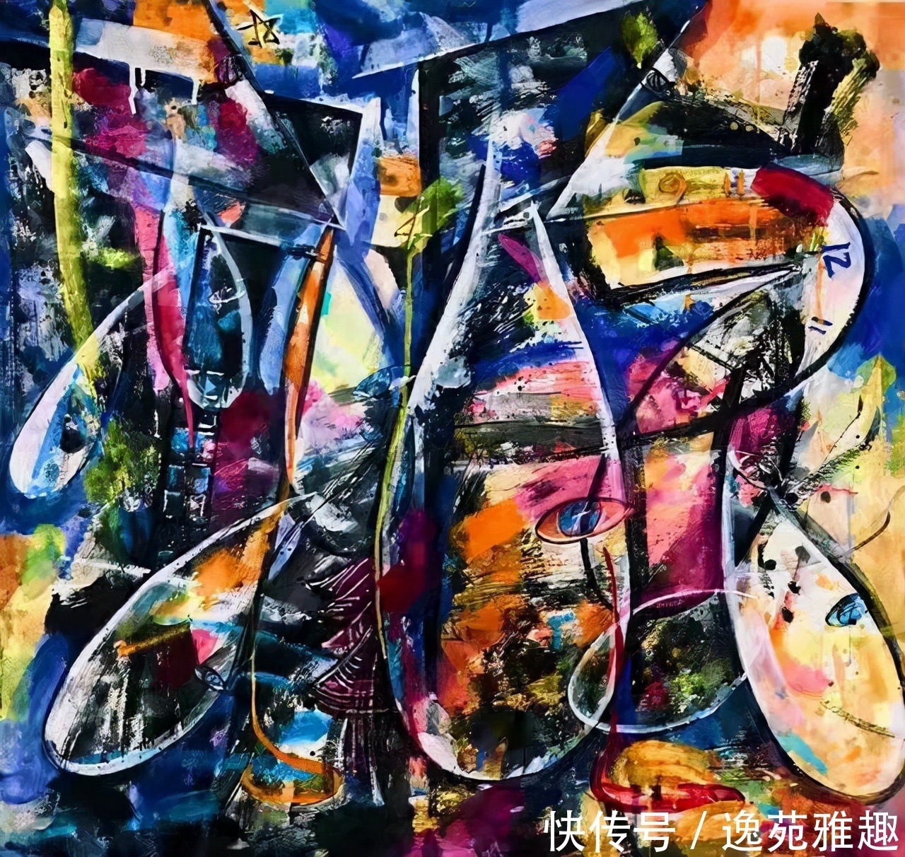 抽象主义#「生活美学」美学评论家冯德祥论画家支部在抽象作品中的美学特点