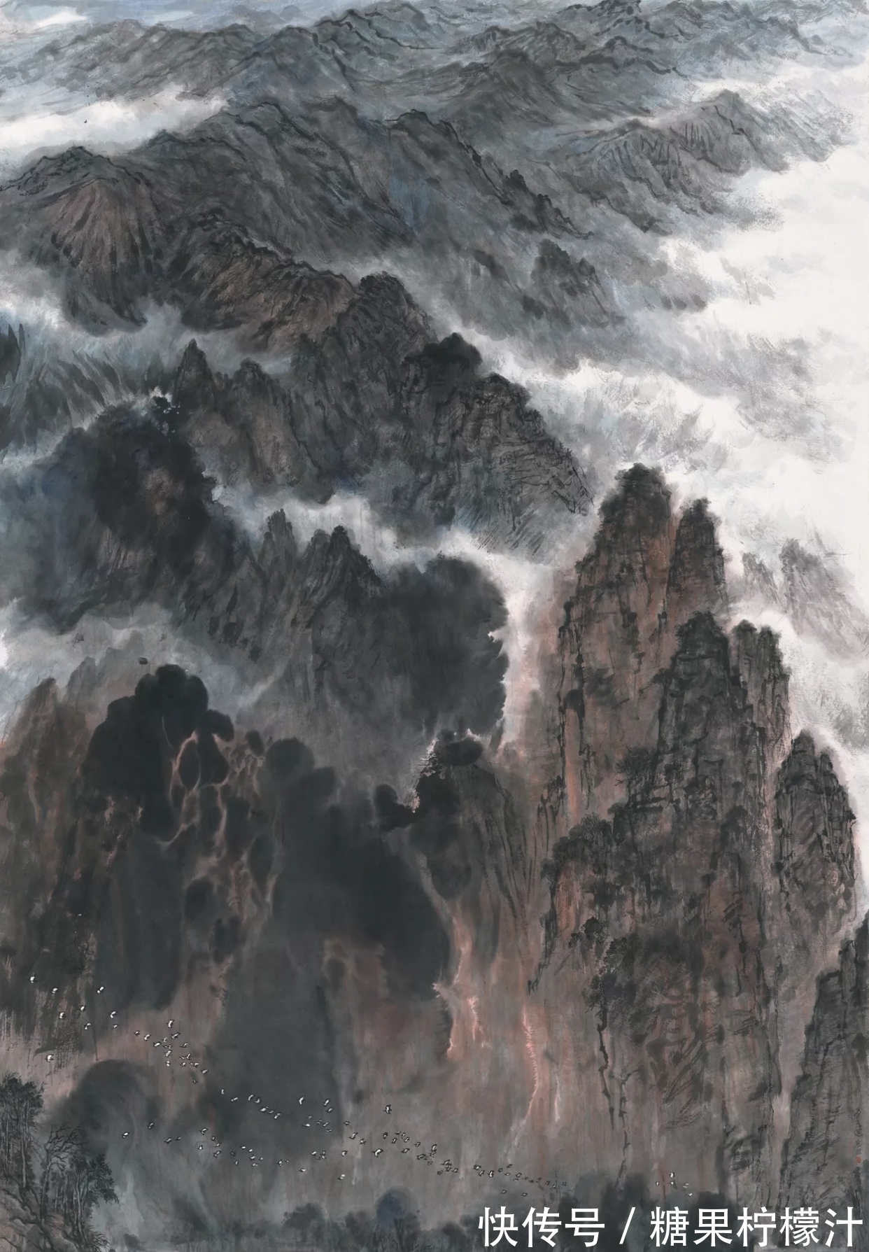 何杰$国画新锐|他的山水画笔力骄劲,墨色浓重,恰如岭南热烈的天气