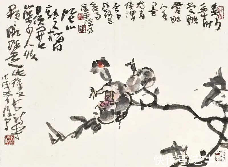 教授!尹沧海教授石榴作品欣赏:清简空灵 独出机杼