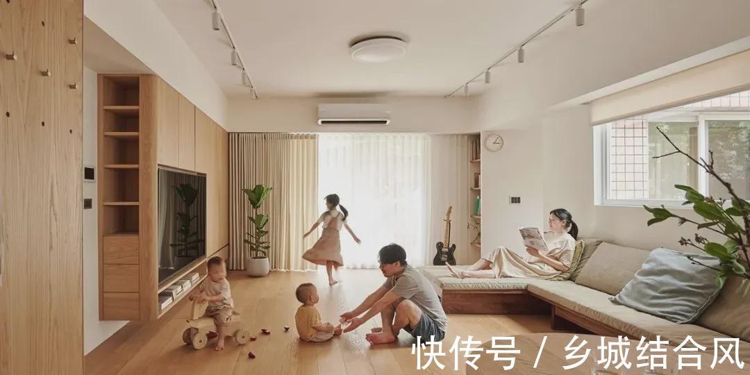 齐家云云|装过不少原木风,但见过最舒适的还是他家,120㎡五口之家,实用