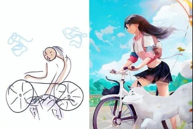 画师$儿子重新绘制妈妈的画,每一幅都是精品,这就是画渣和大神的区别!