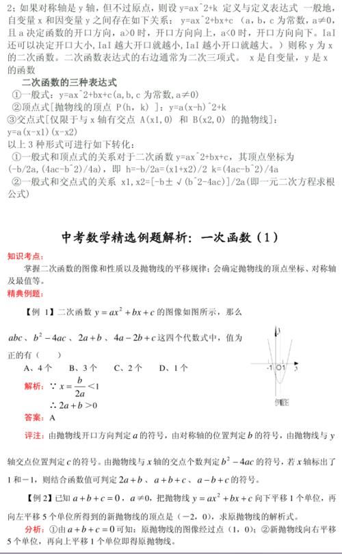 赶紧|初中数学：二次函数通用解题技巧+真题40练，赶紧学学吧！