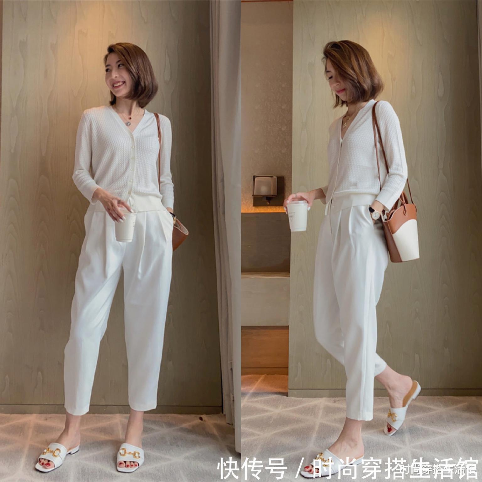 裤子|过40岁的女人,白裤子不可乱穿,掌握这4个细节轻松穿出高级感