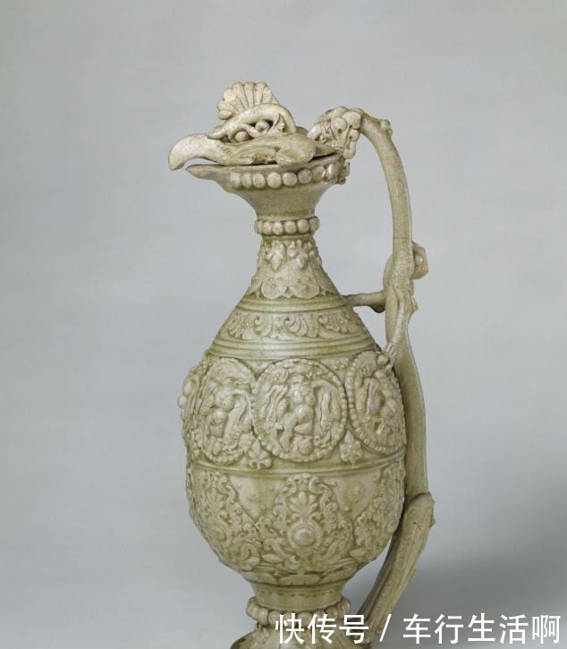 唐代|看见文物|唐·青釉凤首龙柄壶