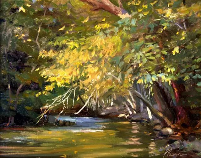 油画#加拿大画家Lili Anne Laurin的风景油画,在形色光影中倾洒出绝美风景