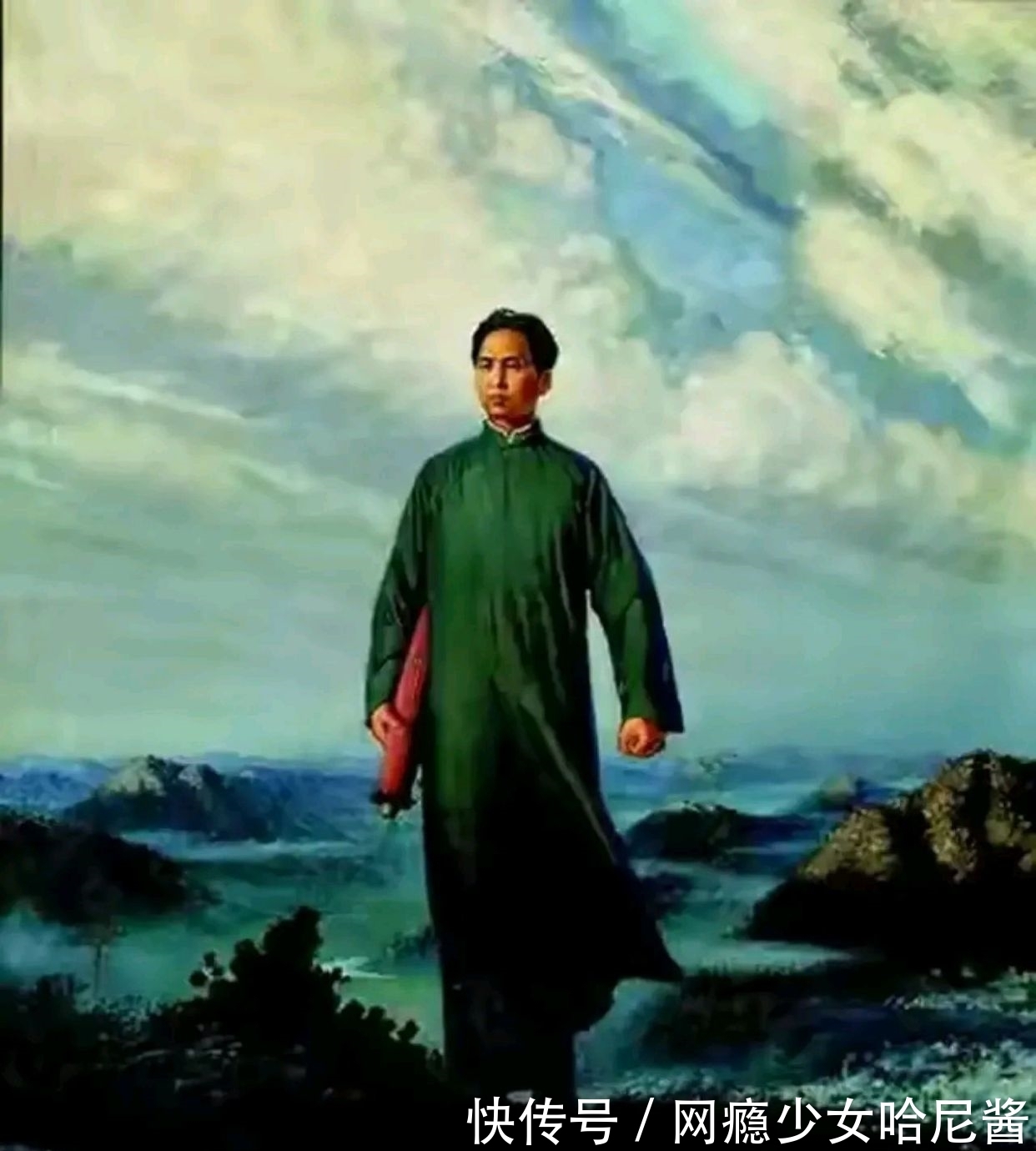 毛体!罕见毛主席“隶书行写”,仅此一份,但是有人怀疑并非主席真迹