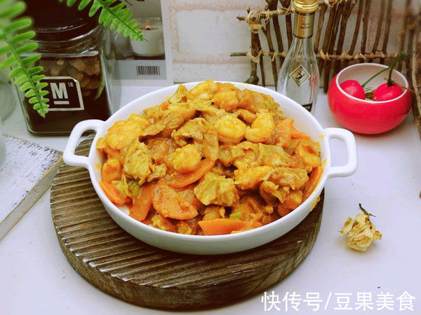 #我心中的冬日限定#咖喱鲜虾烩面筋