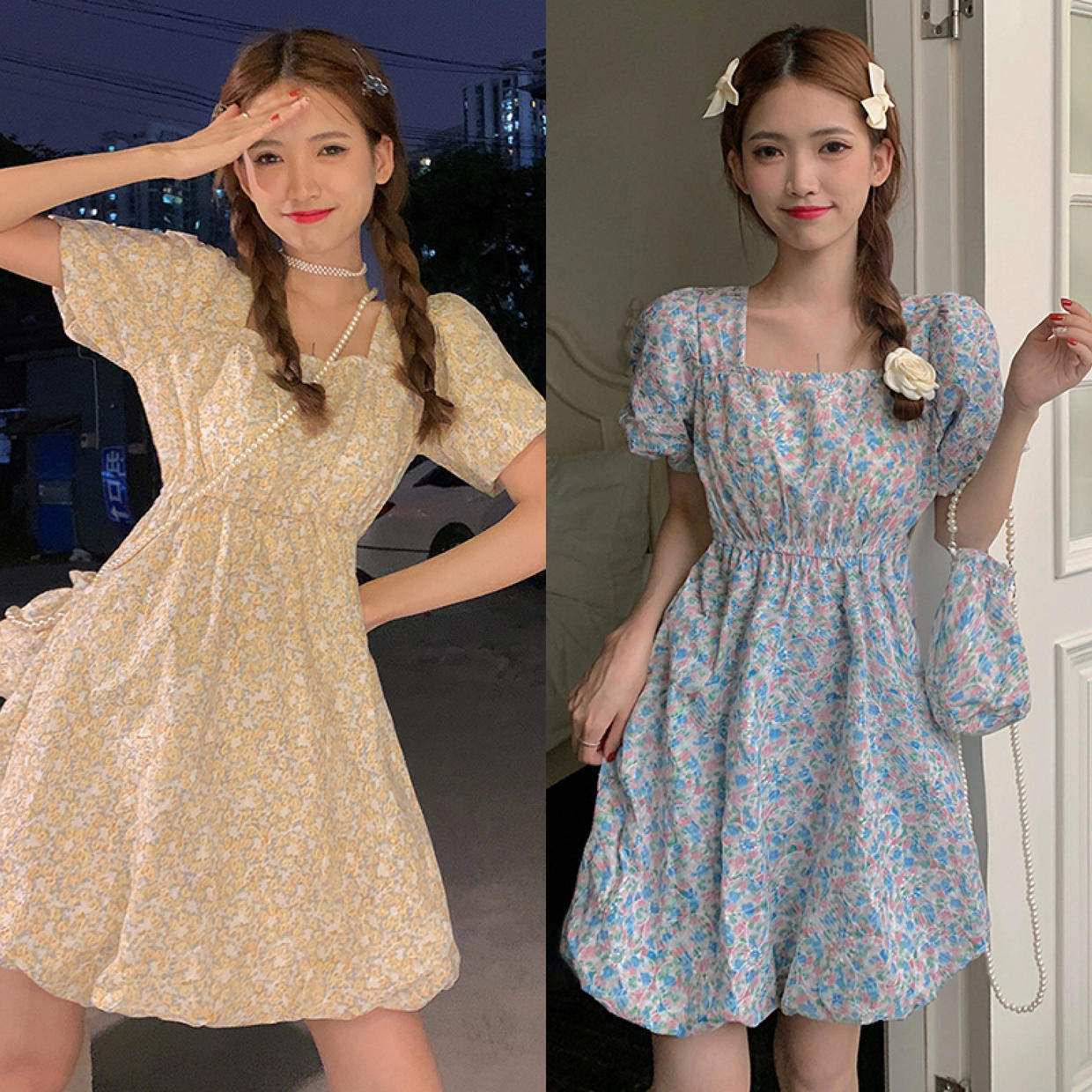 减龄|今夏“碎花连衣裙”火了,减龄时髦又洋气,让你美得有气质