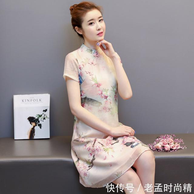 旗袍|改良短款旗袍,一颦一笑,倾国倾城,穿出中国风气质