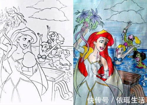 全员|家长霸占儿童填色画本,迪士尼角色全员黑化,童年回忆破碎