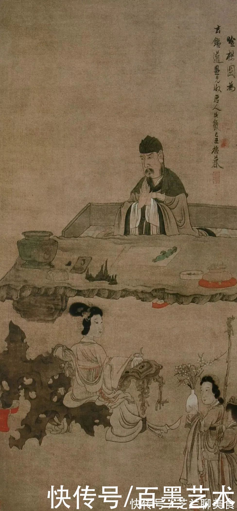 痛饮读骚图|画中狂士,兼得于亦剑亦箫之美——明代画家陈洪绶