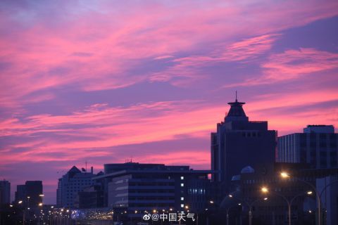 中年|超惊艳北京橙红朝霞 你看到了吗