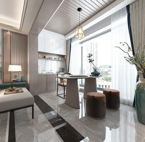 新中式|80后夫妻将新房装中式,仅阳台就被多人借鉴,高级灰的氛围太美了