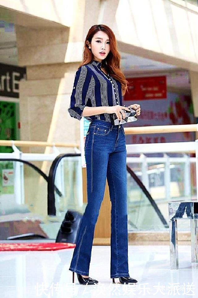 牛仔裤青春有个性，女性气质美曲线完美，轻松穿出不一样的美！