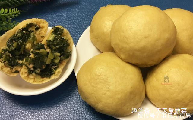 好吃|玉米面菜团子简单好吃的秘诀,不和面、不揉面,皮薄馅大真香!