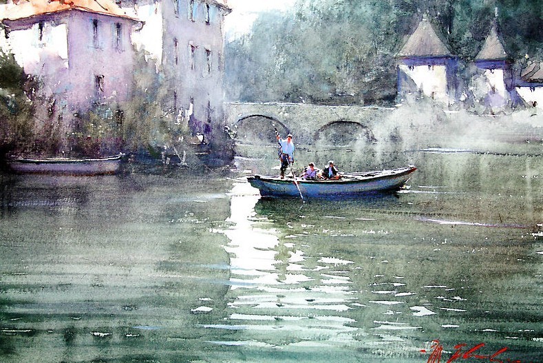 艺术家@雾里看花,澳大利亚水彩艺术家科维奇的作品,很是美!