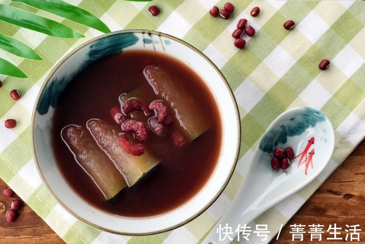 冬瓜|好喝又减肥的冬瓜汤，加上一把红豆，汤鲜味美