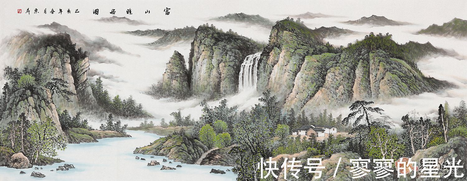 山水画$赵洪霞山水画 诗意韵无穷 风光无限好