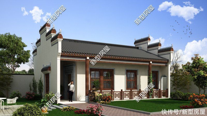 建筑|10套一层农村别墅图纸,第6套建的人最多,最后一套颜值最高