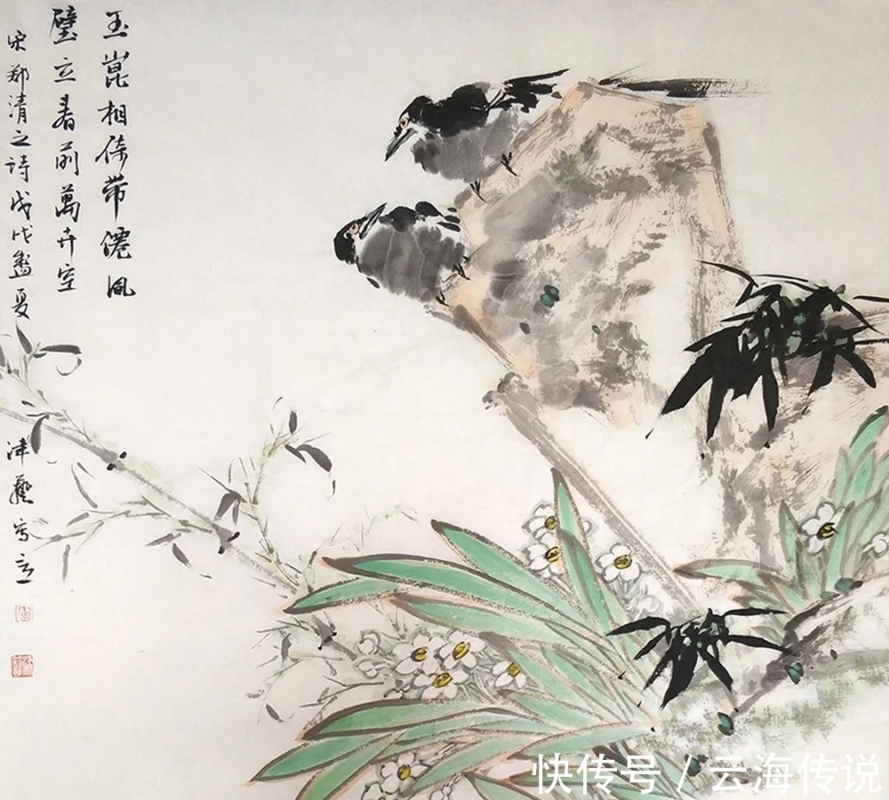 孙其峰|用笔飘逸，墨色静雅，卢津艺写意花鸟画