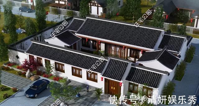 平面|2021年农村建房子,推荐这15套中式小院,造价便宜还实用