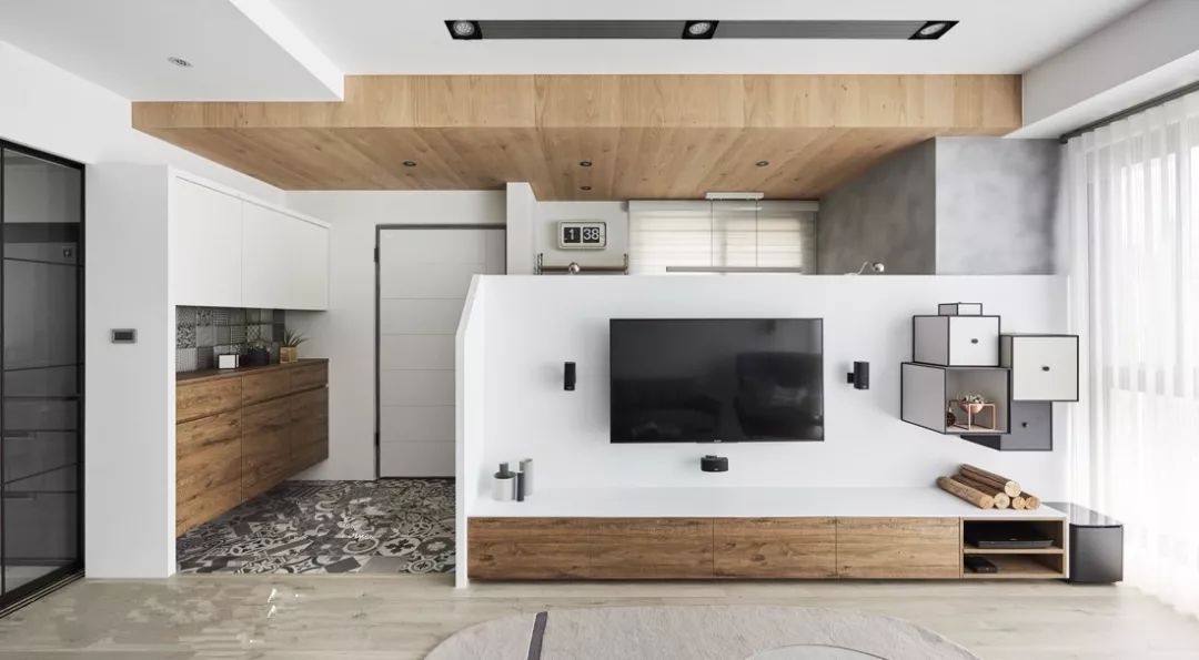 收纳|电视背景墙的26种装修方式,从此不止电视+装饰柜!