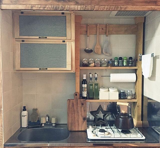 置物架|厨房面积不到3㎡，收纳一定要这样做，瓶瓶罐罐收纳得整整齐齐