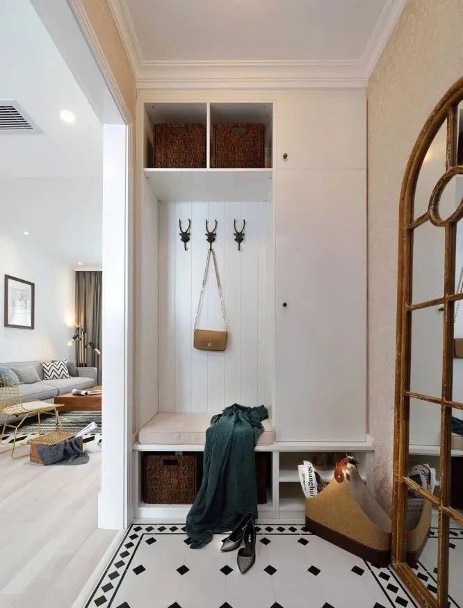 玄关柜|玄关这样设计，1㎡能当5㎡用，每天进门都会被美到！