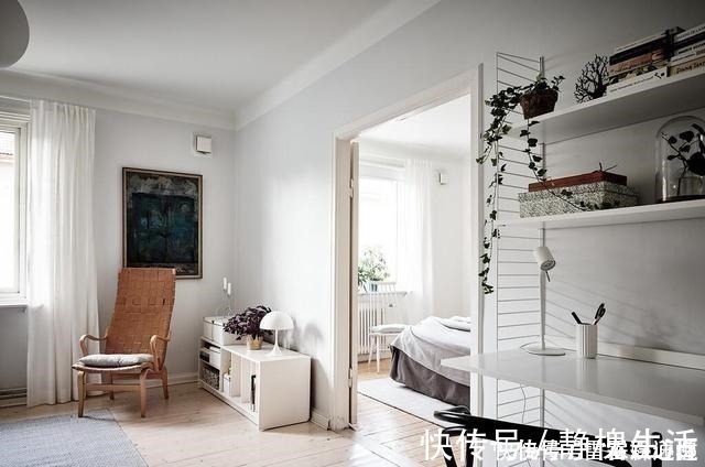 墙架|小户型越住越大学她家的66㎡小宅,贴心的一条动线!太好看了!